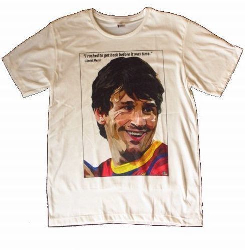 リオネル メッシ Lionel Messi ポップアート 名言tシャツl サッカー Fcバルセ