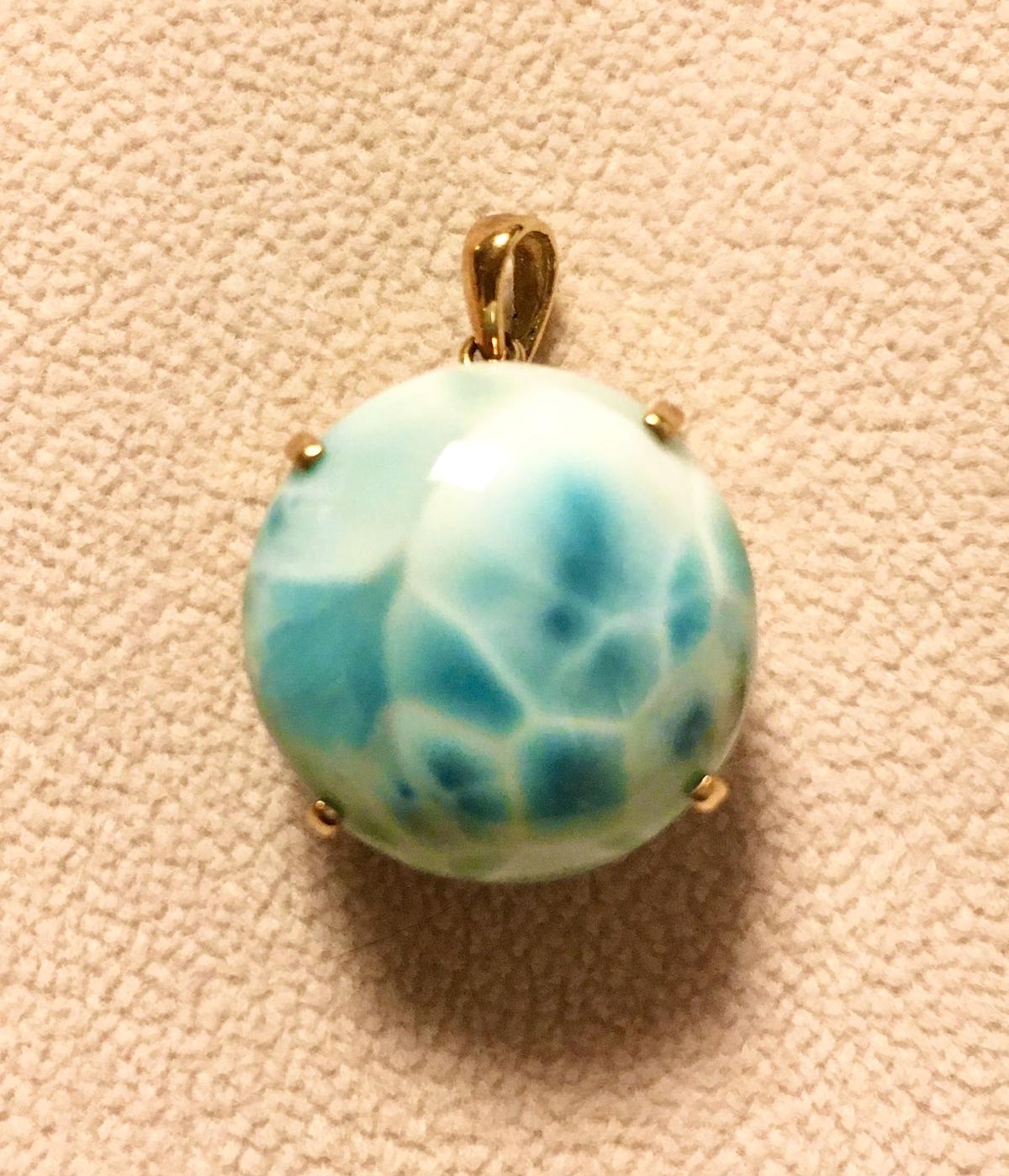 ラリマーペンダント トップ Iris Gem Jewellery