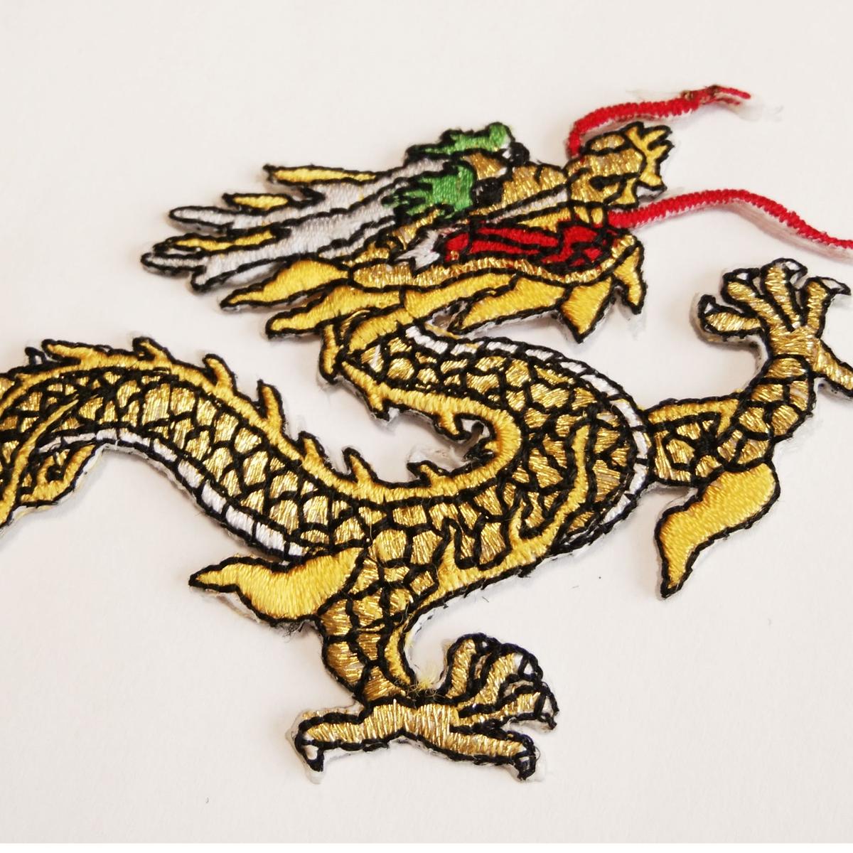 刺繍ワッペン ドラゴン 中国 台湾 香港 アジアのかわいいもの専門店 たびすずめ
