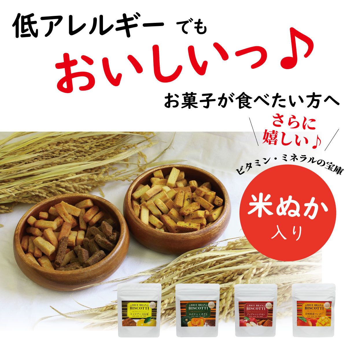 米ぬかのお菓子 ライスブランビスコッティ 40ｇ アップル シナモン 公式 甘酒 どぶ