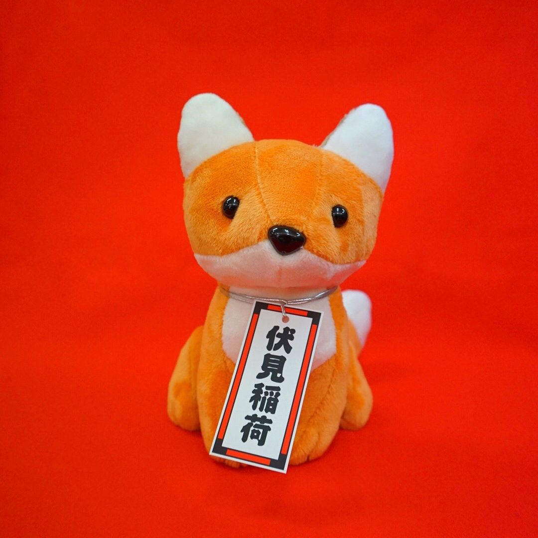 伏見稲荷神社 口入人形 狐の置物 3体1組セット