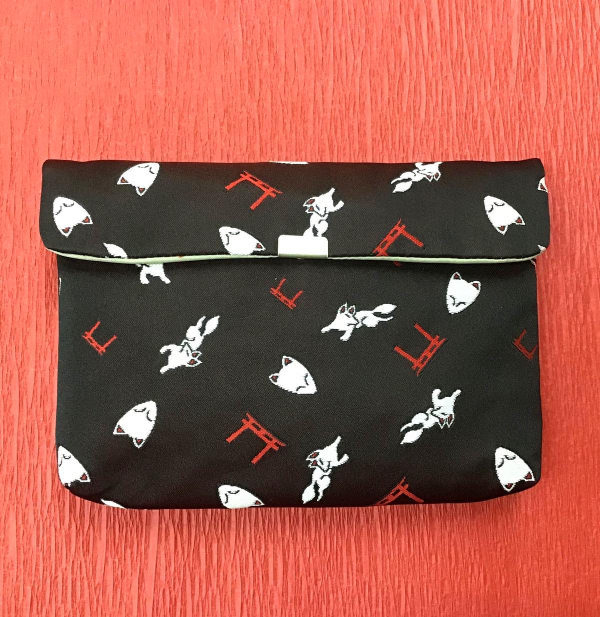 京都西陣織 御朱印帳ケース 伏見稲荷 ブラック 高畠商店