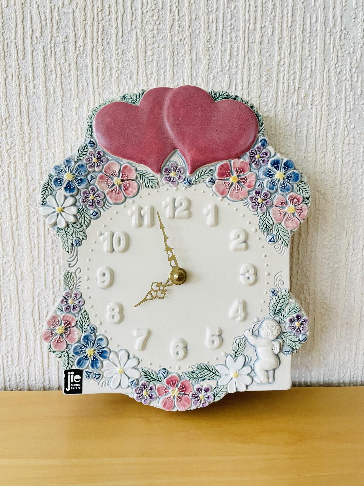 訳あり品送料無料 Jie Gantofta ジィガントフタ 陶器の置き時計 しか