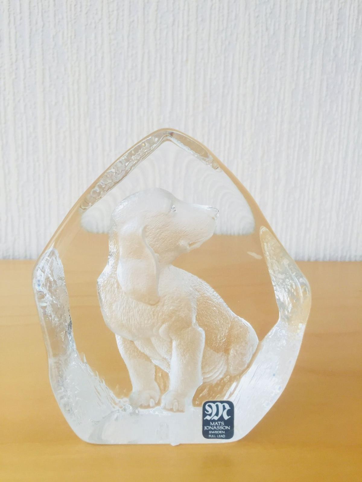 Mat Jonasson/マッツ. ヨーナッソン/Full Lead/クリスタルガラス/子犬