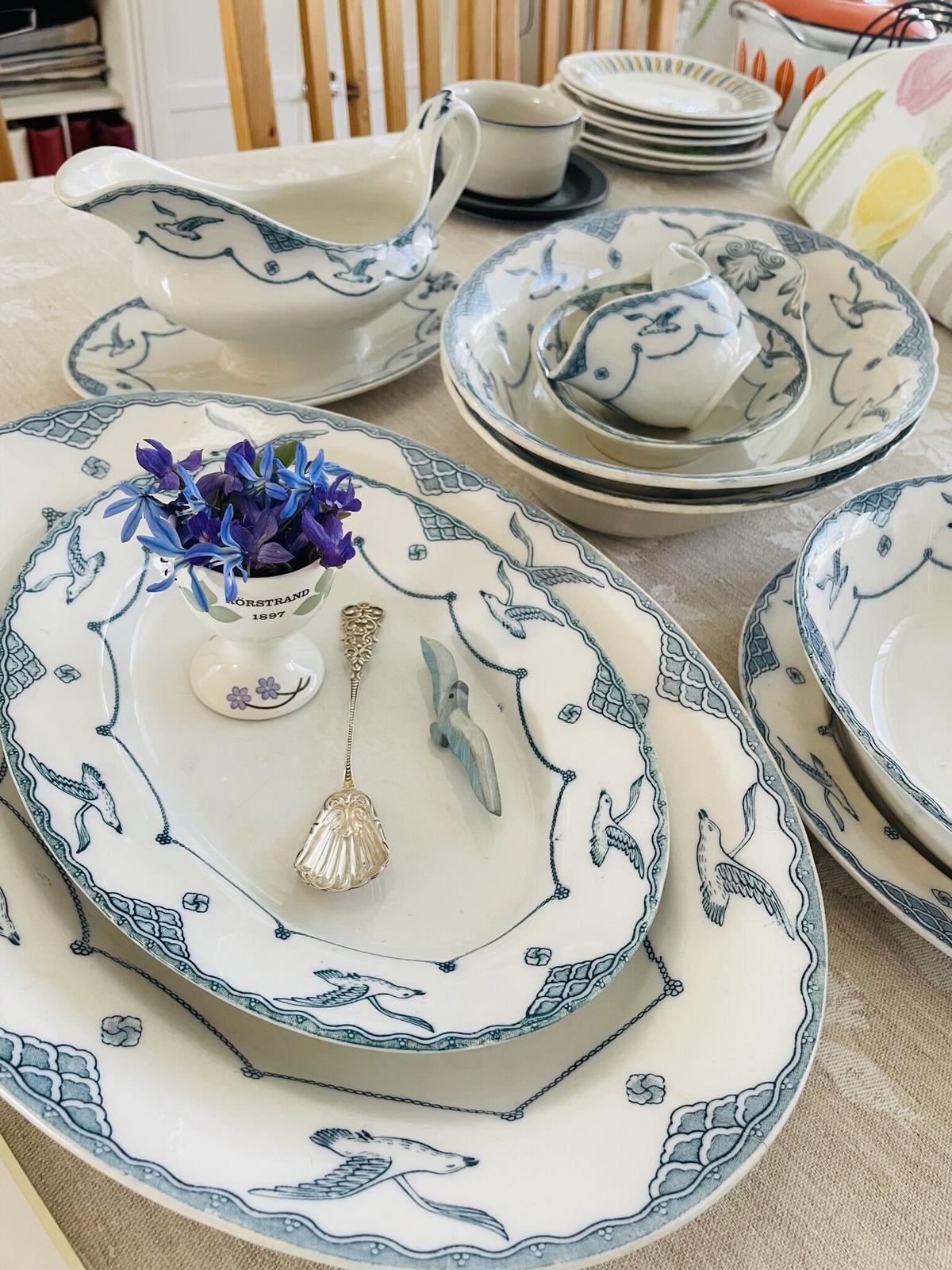 Old Gustavsberg Öresund カモメのプレート 19㎝