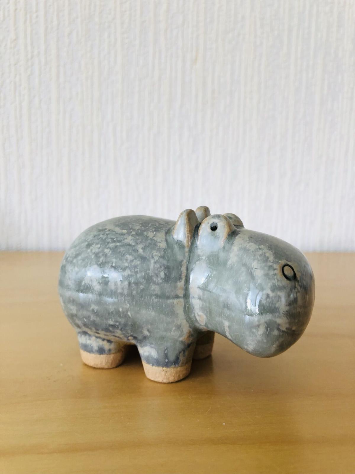 ヴィンテージ リサラーソン メナゲリ カバ グスタフスベリ 置物-