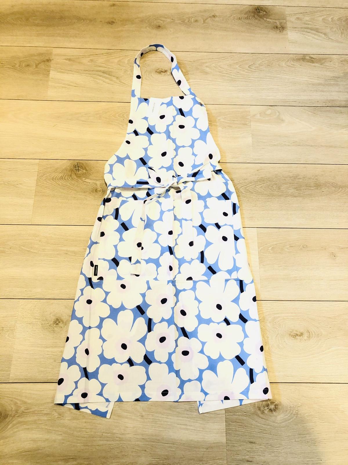 Marimekko/マリメッコ/ミニウニッコ/サロンエプロン/スカイブルー/新品、未使用品