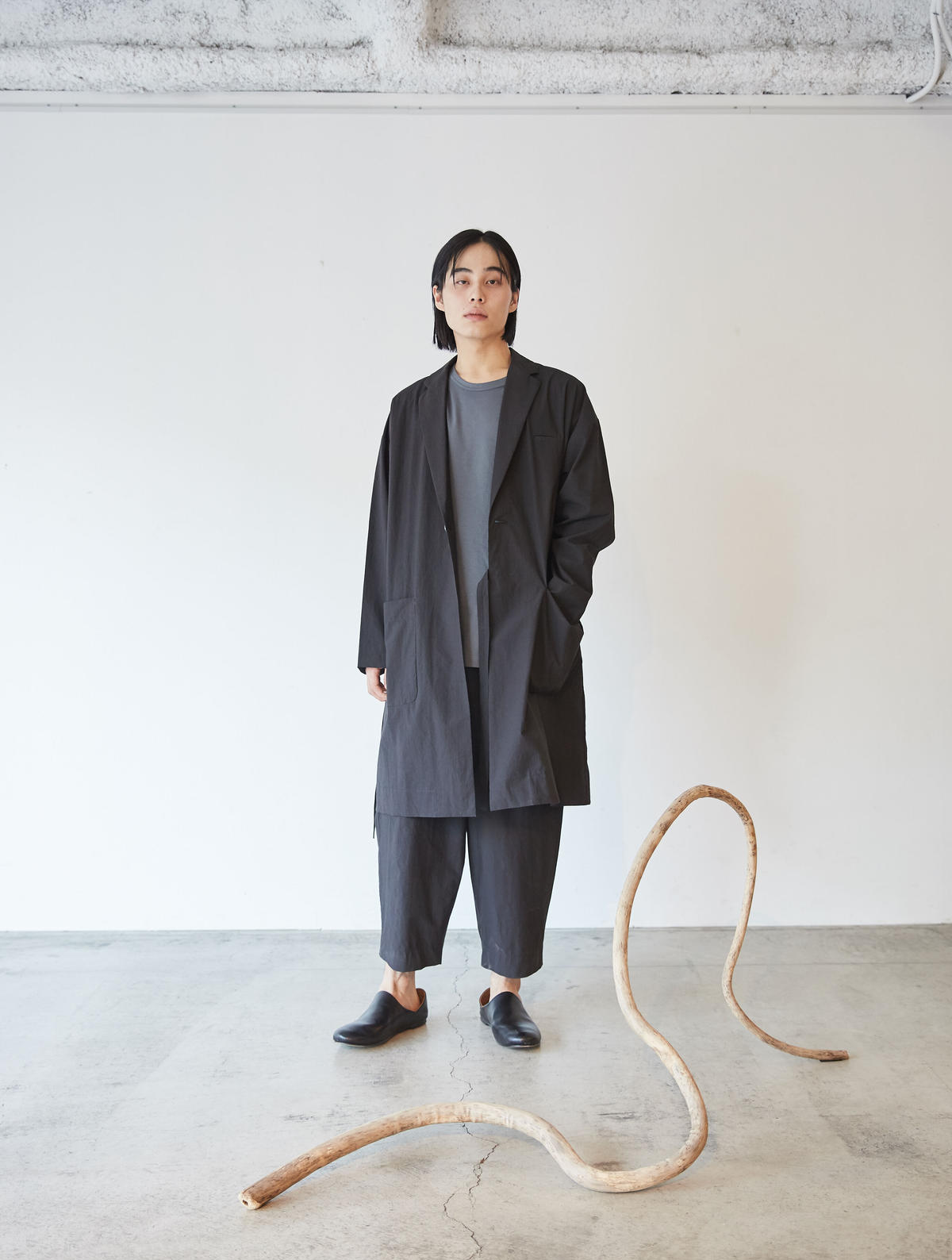 ☆ SS21 / DULCAMARA - タイプライターLabコート (BLACK) ☆ |...