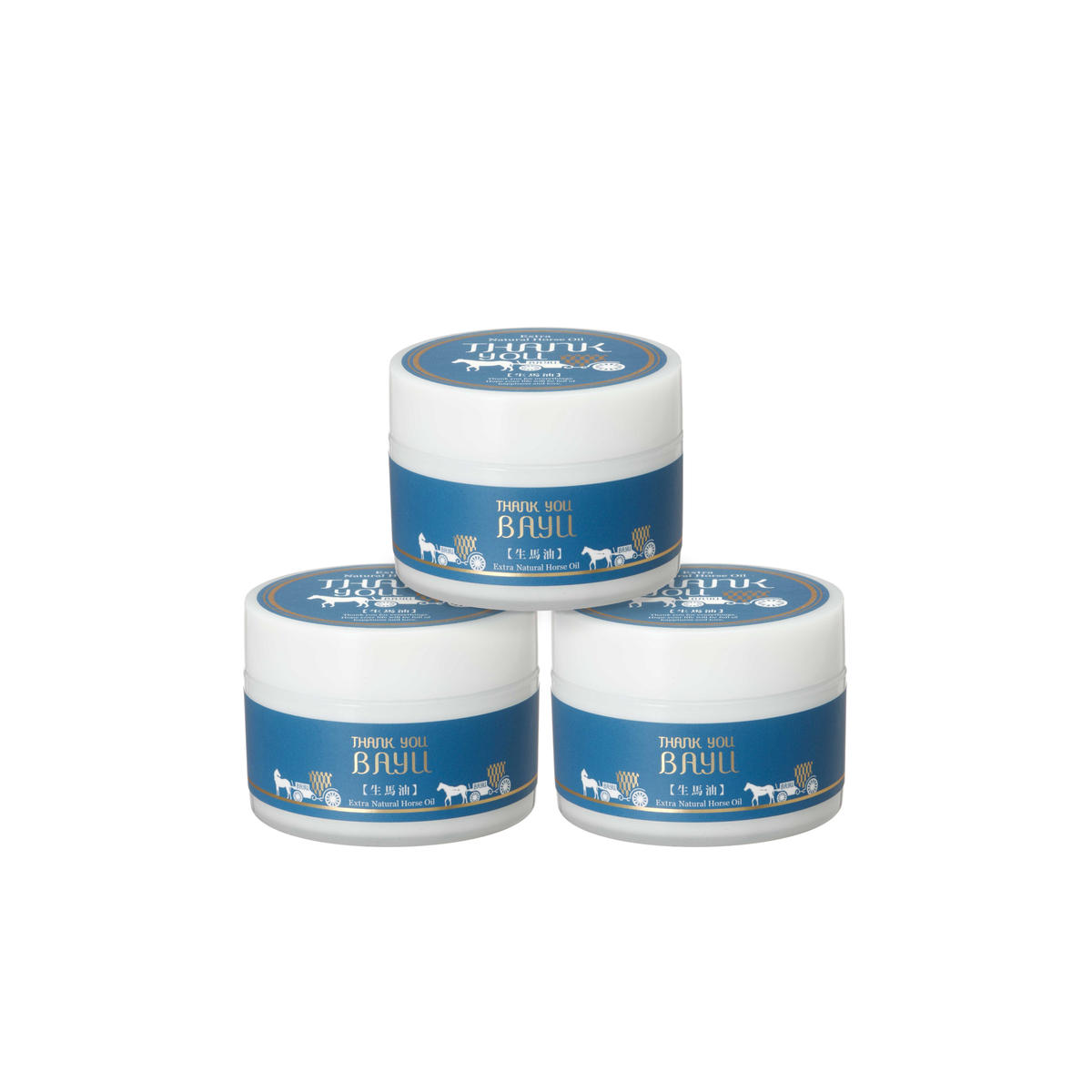 サンキューバーユ 馬油プラセンタ原液、油、洗顔set