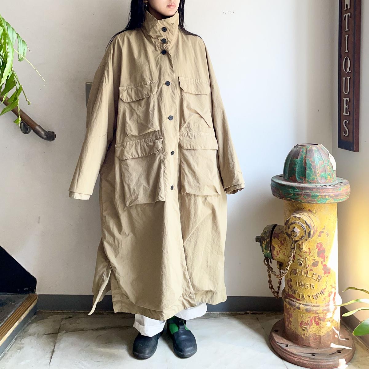 Firmum ナイロンタッサー スタンドカラーリバーシブルコート