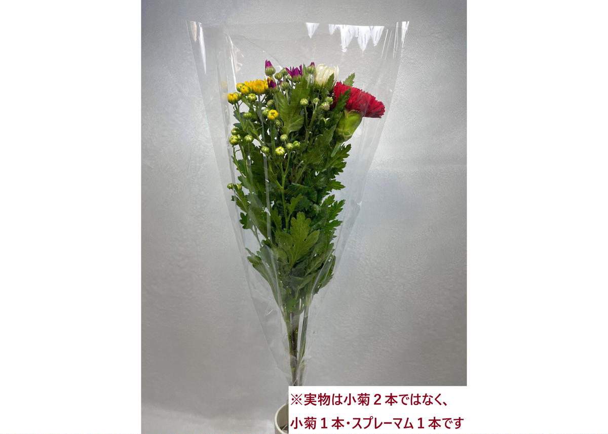 22年末 ４本組仏花束 スタンダードセット スリーブ付き 330円 束 Next