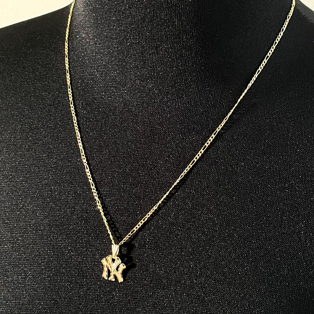 14k ヤンキース チャーム ペンダント