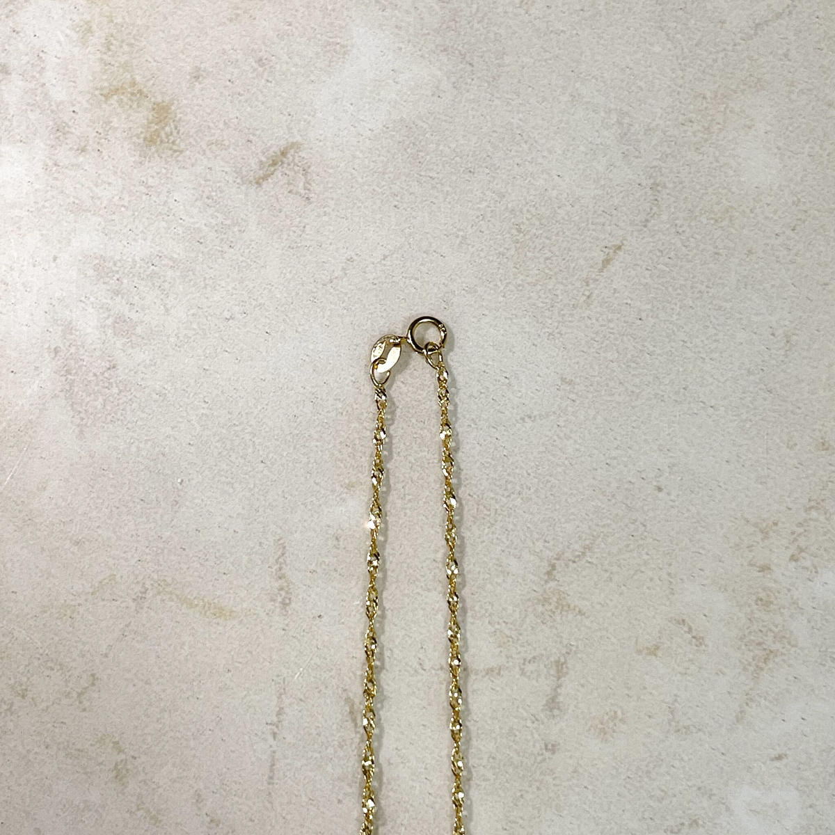 14K シンガポール チェーン ネックレス 1.00MM / 50CM