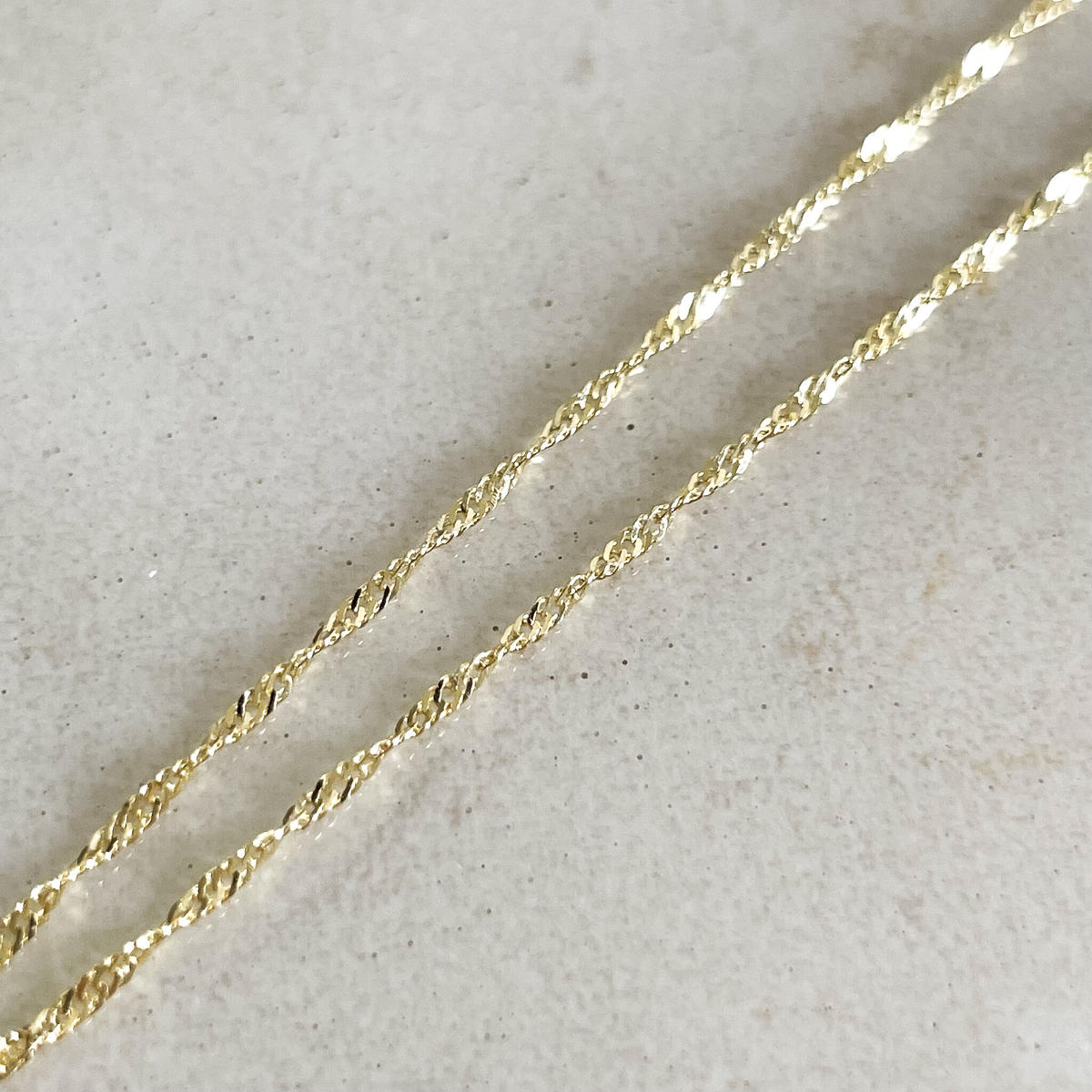14K シンガポール チェーン ネックレス 1.00MM / 50CM | The Goo...