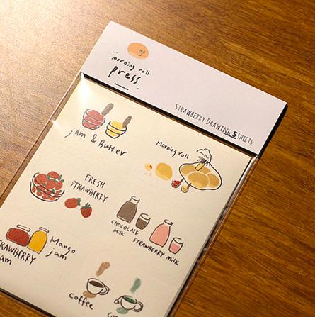  strawberry drawings sticker through