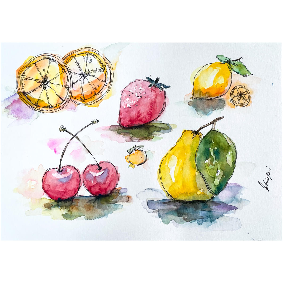 原画 果物 税込 送料込 Pipipi Art Shop