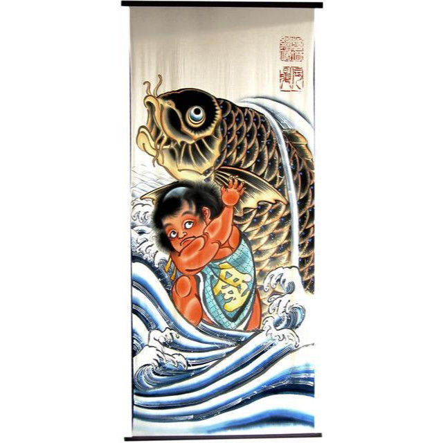 訳ありセール 格安 端午の節句 鯉に金太郎 一尊 江戸期の男気 根付 Labelians Fr