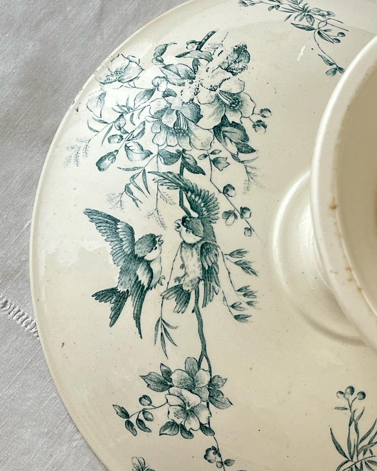 美品レア】フランスアンティーク LONGWY MIGNON コンポート[1366] | Ch...