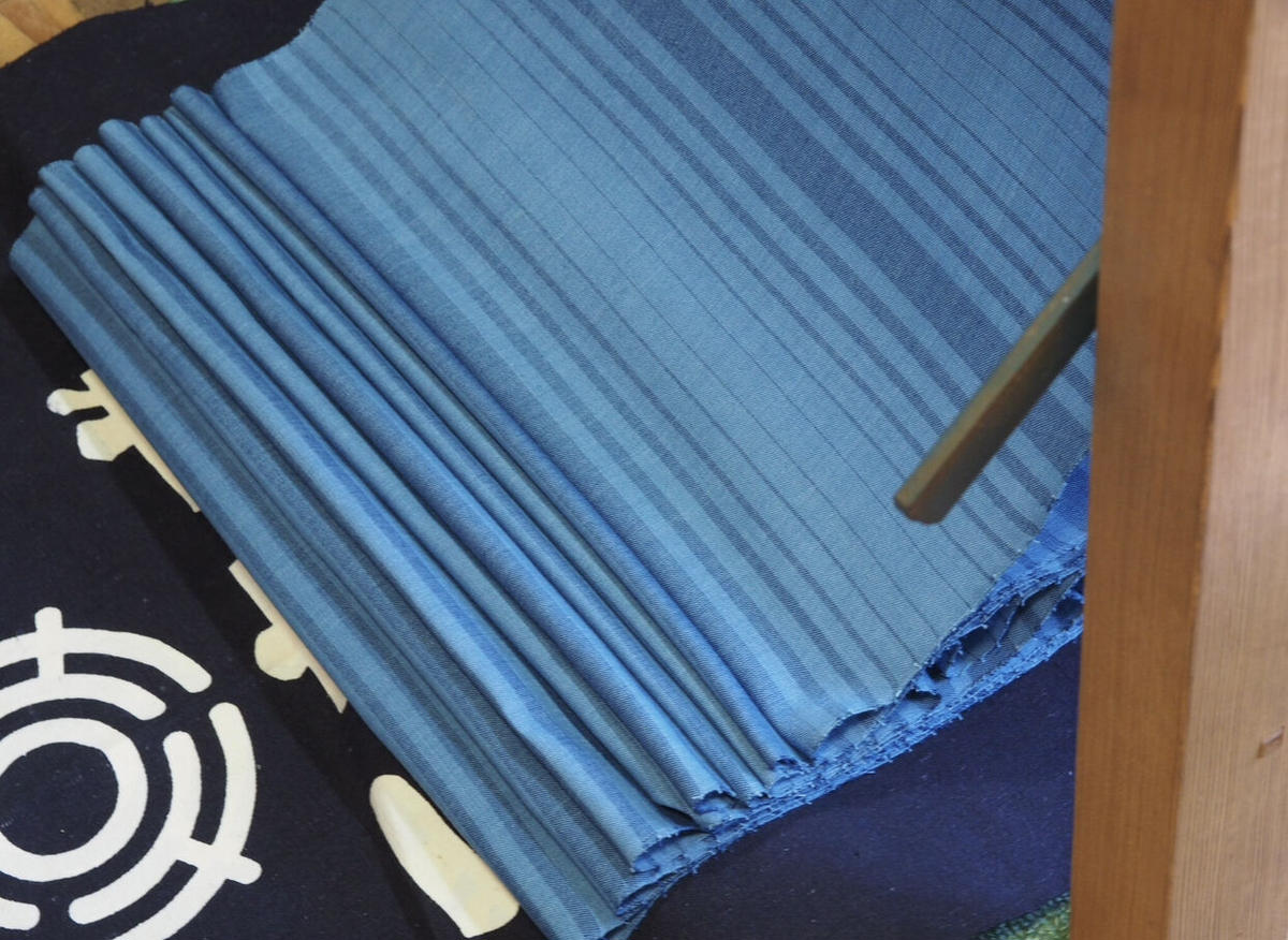 藍染の横滝縞になります!思い切り安く出しました! | toitofabric