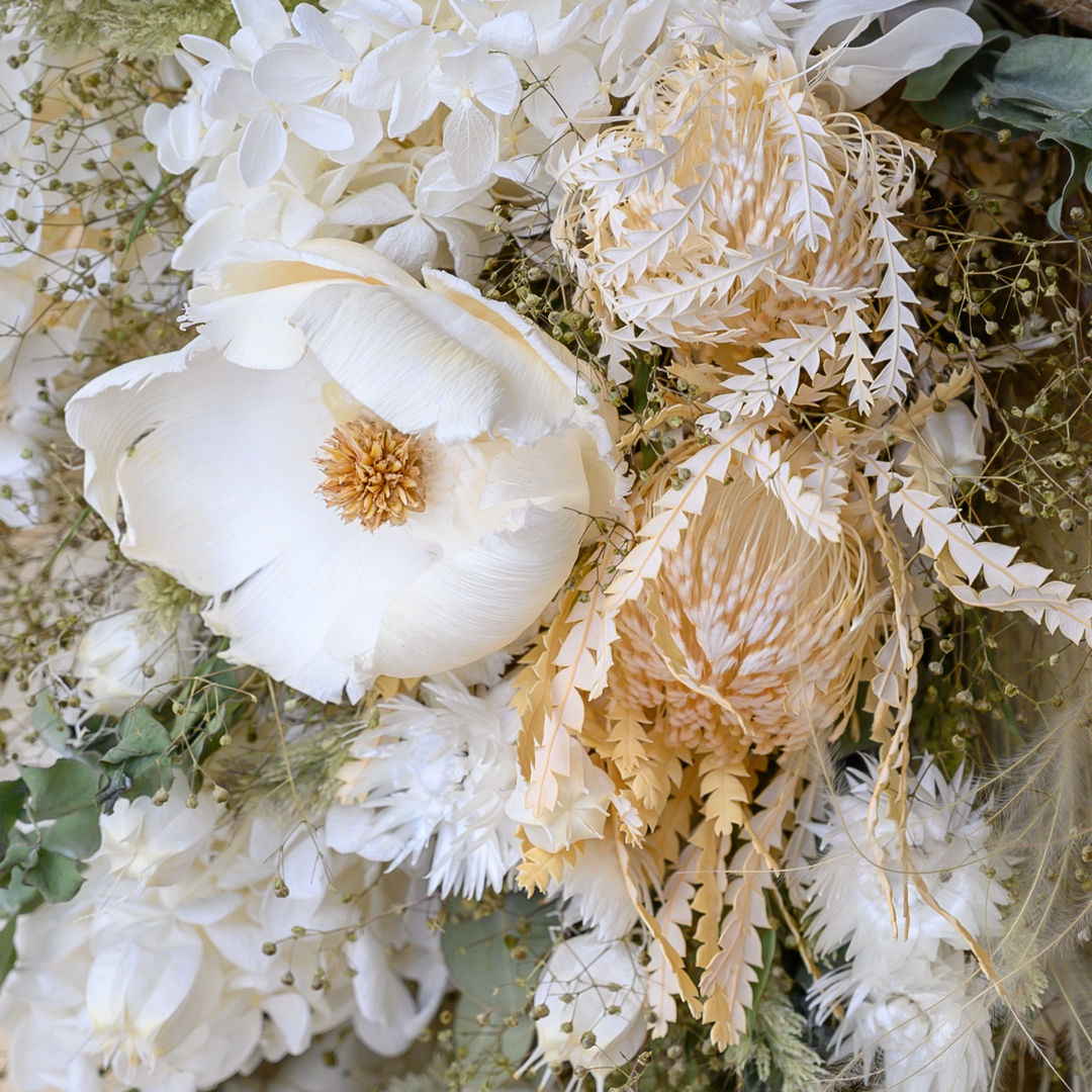 ホワイトグリーンな ドライフラワースワッグ Tokyo Fantastic オンラインストア