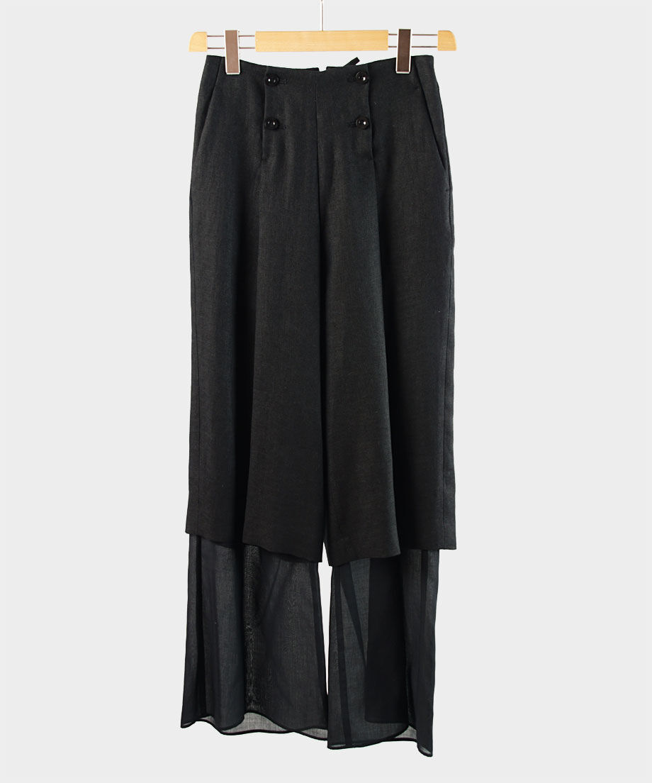 HYKE(ハイク) Linen Layered Pants リネン レイヤード パンツ(132...