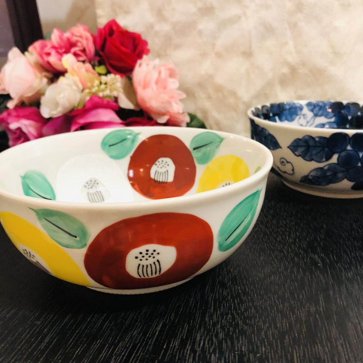 魯山人 写しの器/鉢/色絵椿