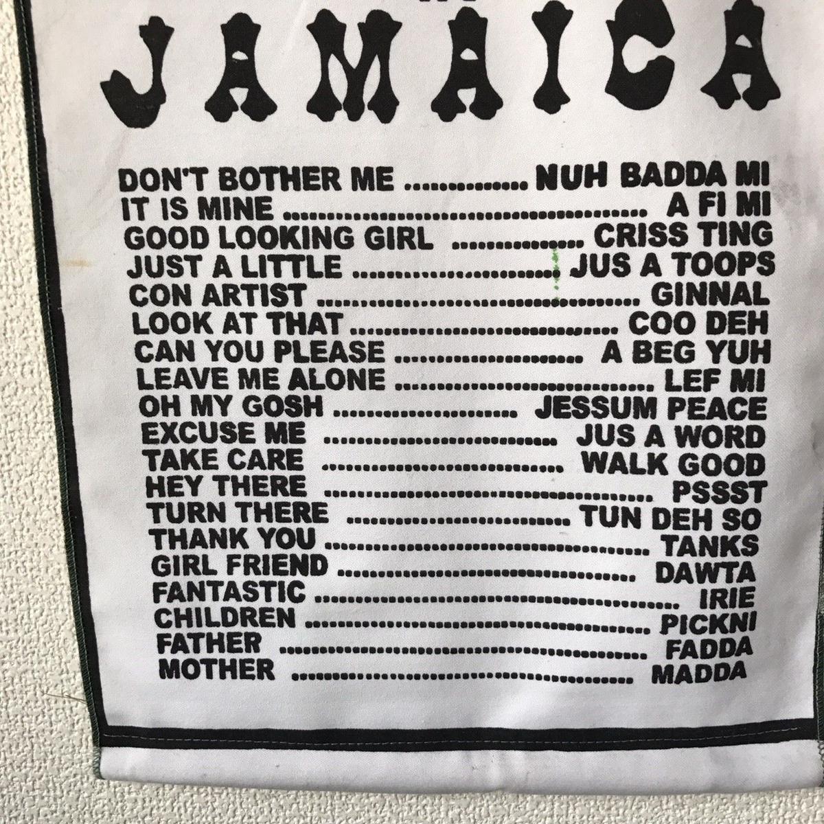 再入荷 ジャマイカ パトワ語タペストリー 壁掛け レゲエとジャマイカグッズ Turt