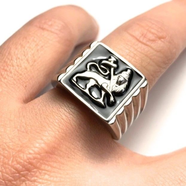 待望の再入荷!海外直輸入!ラスタ「LION RING(ライオンリング