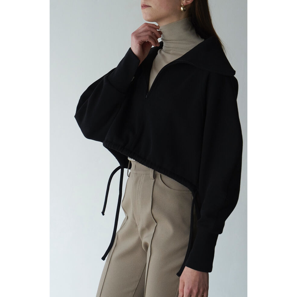 CLANE クラネ “HALF ZIP SHORT TOPS” ハーフジップショート ショッピング安い 【新品未使用】CLANE TOPS SHORT ZIP HALF トレーナー/スウェット