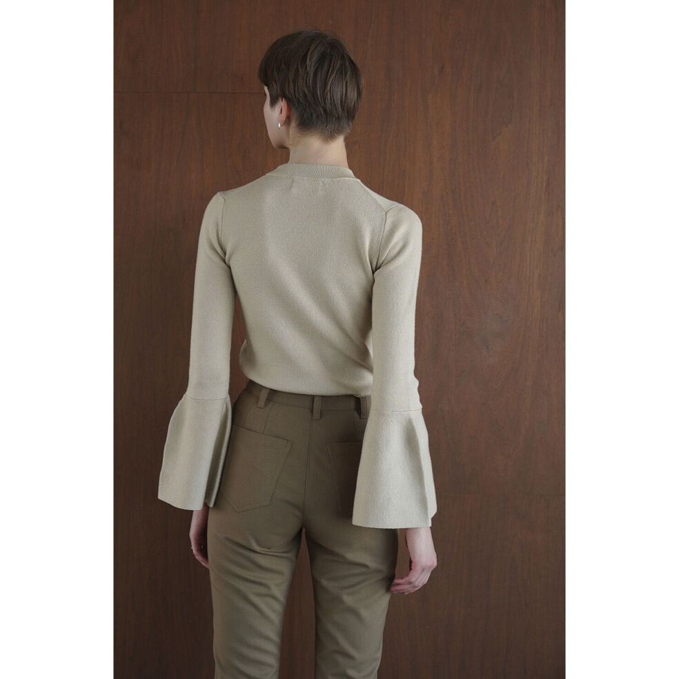 CLANE クラネ “BELL SLEEVE KNIT TOPS” ベルスリーブニットトップス...