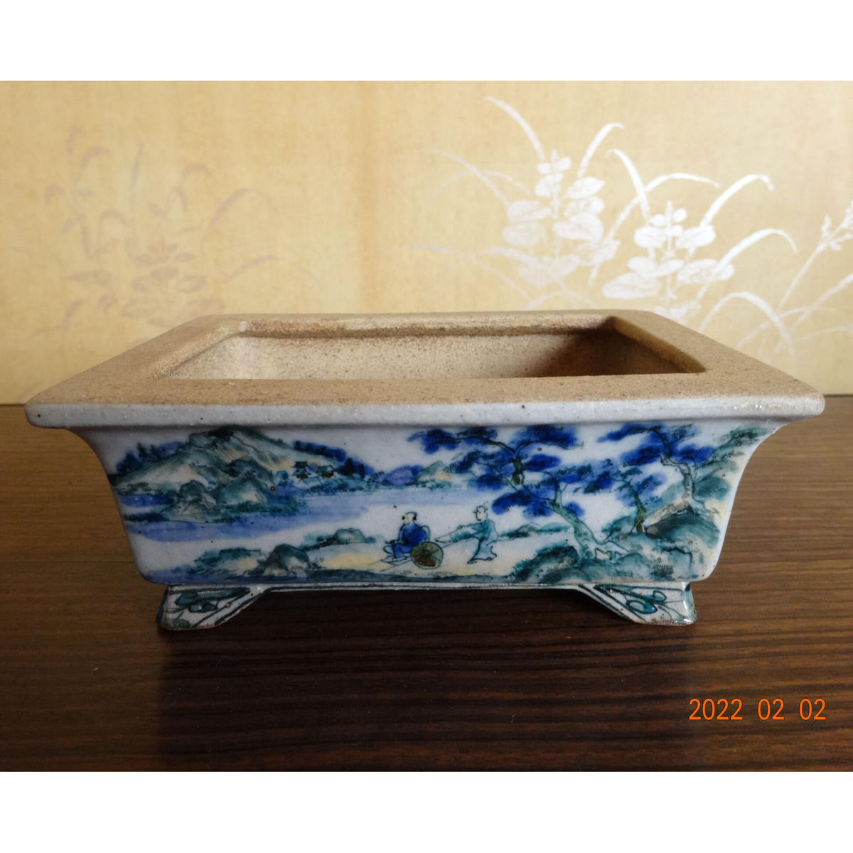 盆栽鉢 陶翠 箱付き 長方鉢