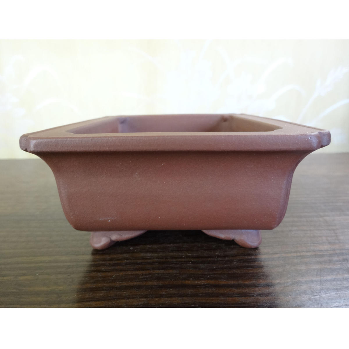 堀江美功 』初期の力作／均窯釉雲足長方／希少鉢／美功／盆栽鉢 』