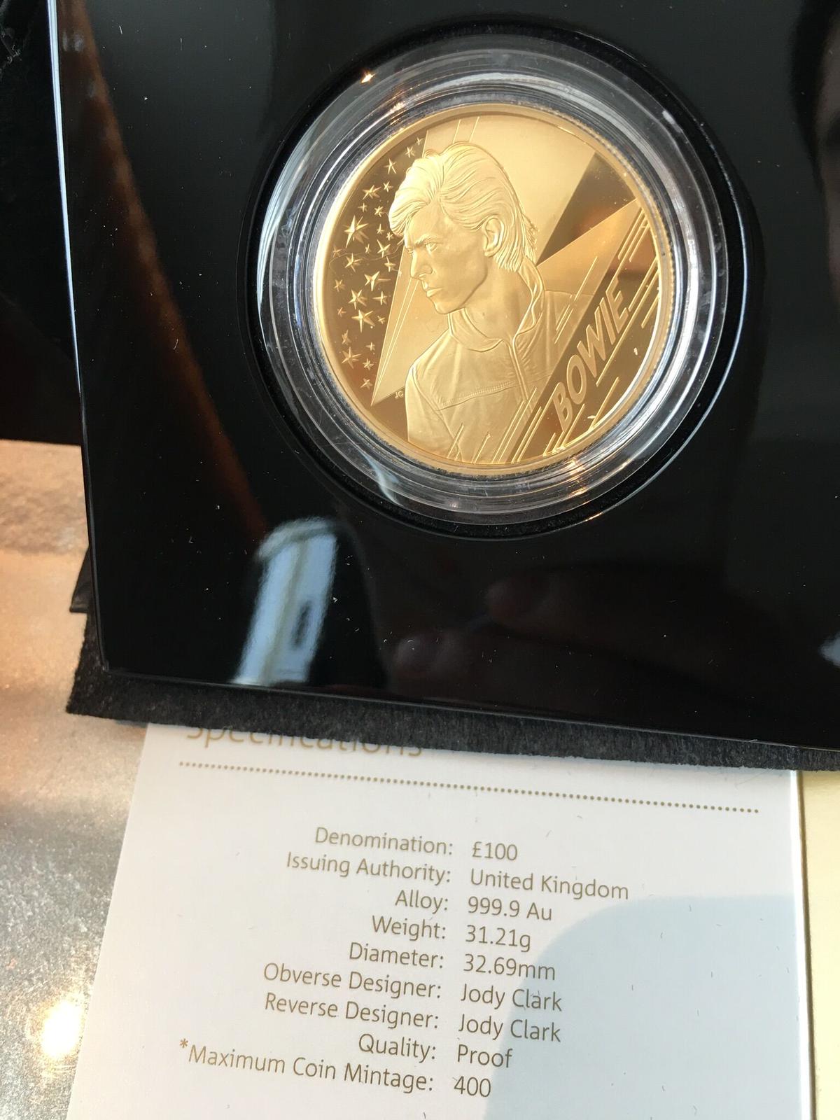 デビッドボウイ ミュージックレジェンド 1オンス 100ポンド金貨 ...