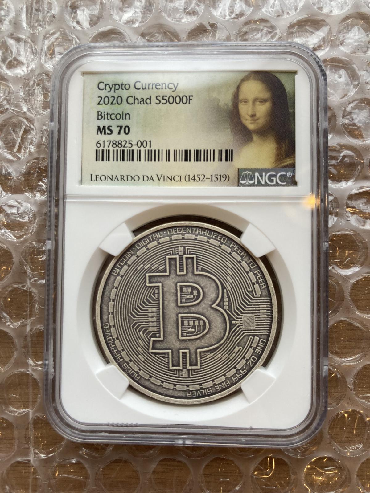 ライトコインモチーフ アンティークタイプ チャド共和国 CFAフラン 1オンス 銀貨 シルバーコイン 暗号通貨