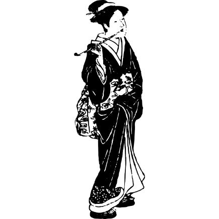 女性 煙管 タバコ キセル 北尾重政 Image No 08 浮世絵の
