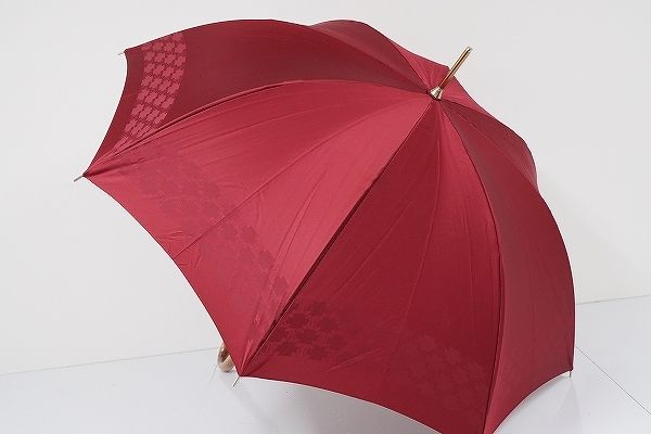 S0544 CELINE セリーヌ 高級傘 USED超美品 マカダム 天然木手元 絶版 ...