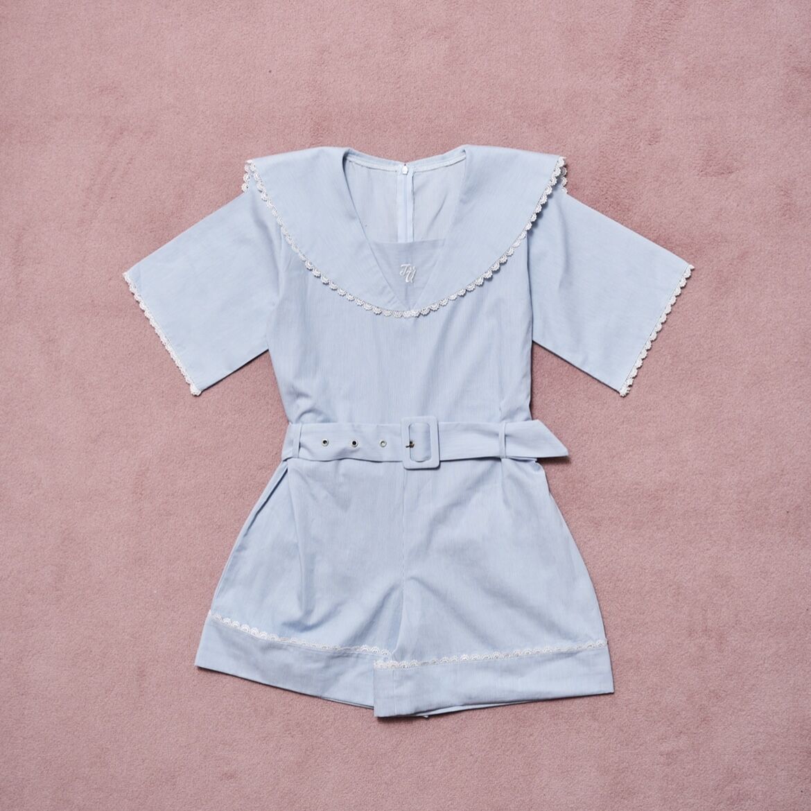 marine stripe cotton rompers | Treat ürself