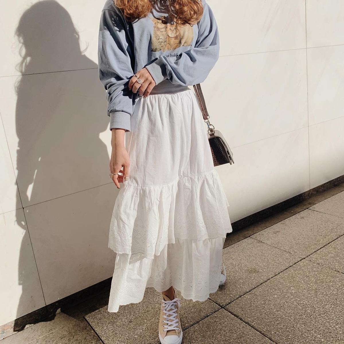 Treat Urself フリルロングスカート 最終値下げ‼️treat ürself Rose