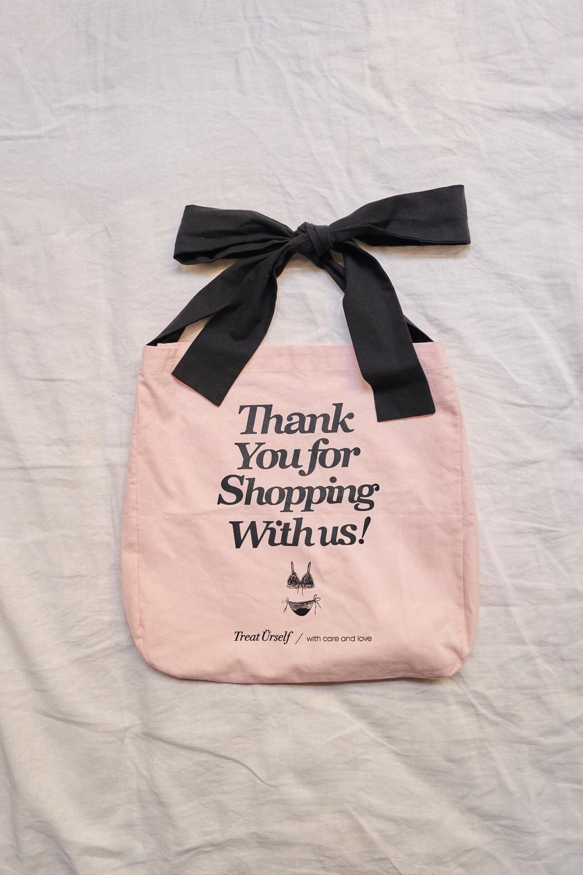 ribbon lingerie tote bag(pink) | Treat ürself ribbon lingerie tote bag(pink) | Treat ürself