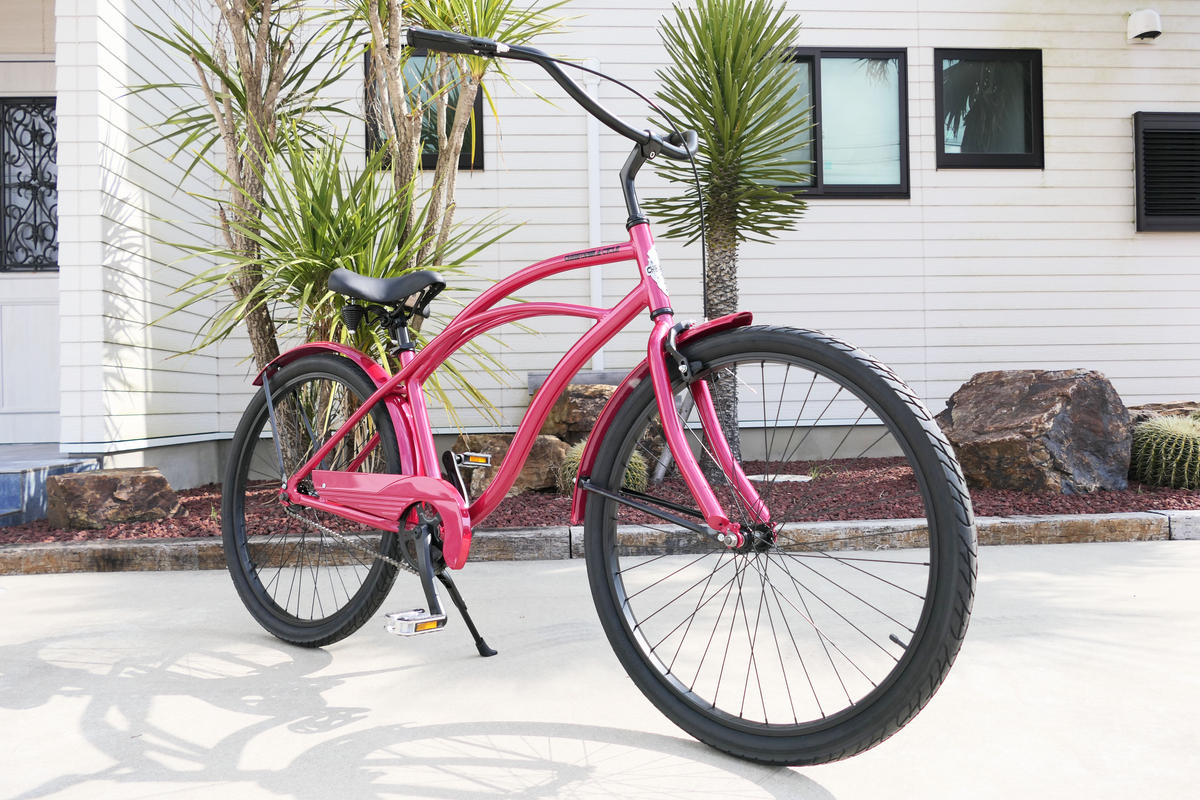 カッコイイ メッキ☆レインボーのビーチクルーザー 中古自転車 385