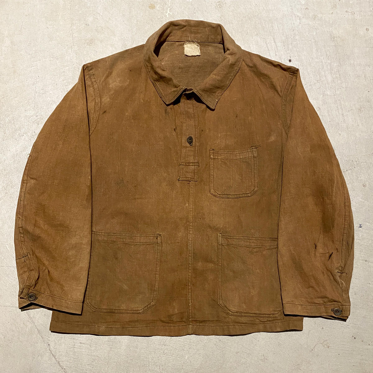 1900〜10's US.ARMY Brown Denim Pullover Jacket