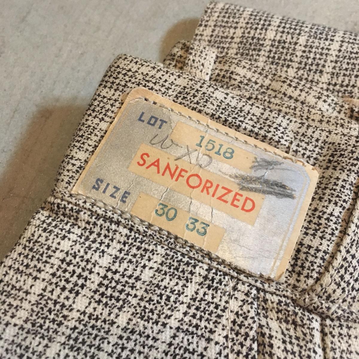 1930's〜 Stifel Fabric Cotton Trousers Deadstock...