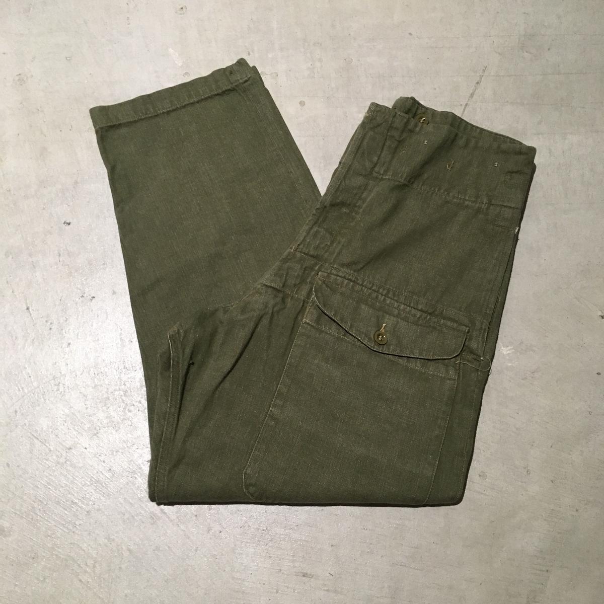 1950's British Army Green Denim Trousers | Unwave