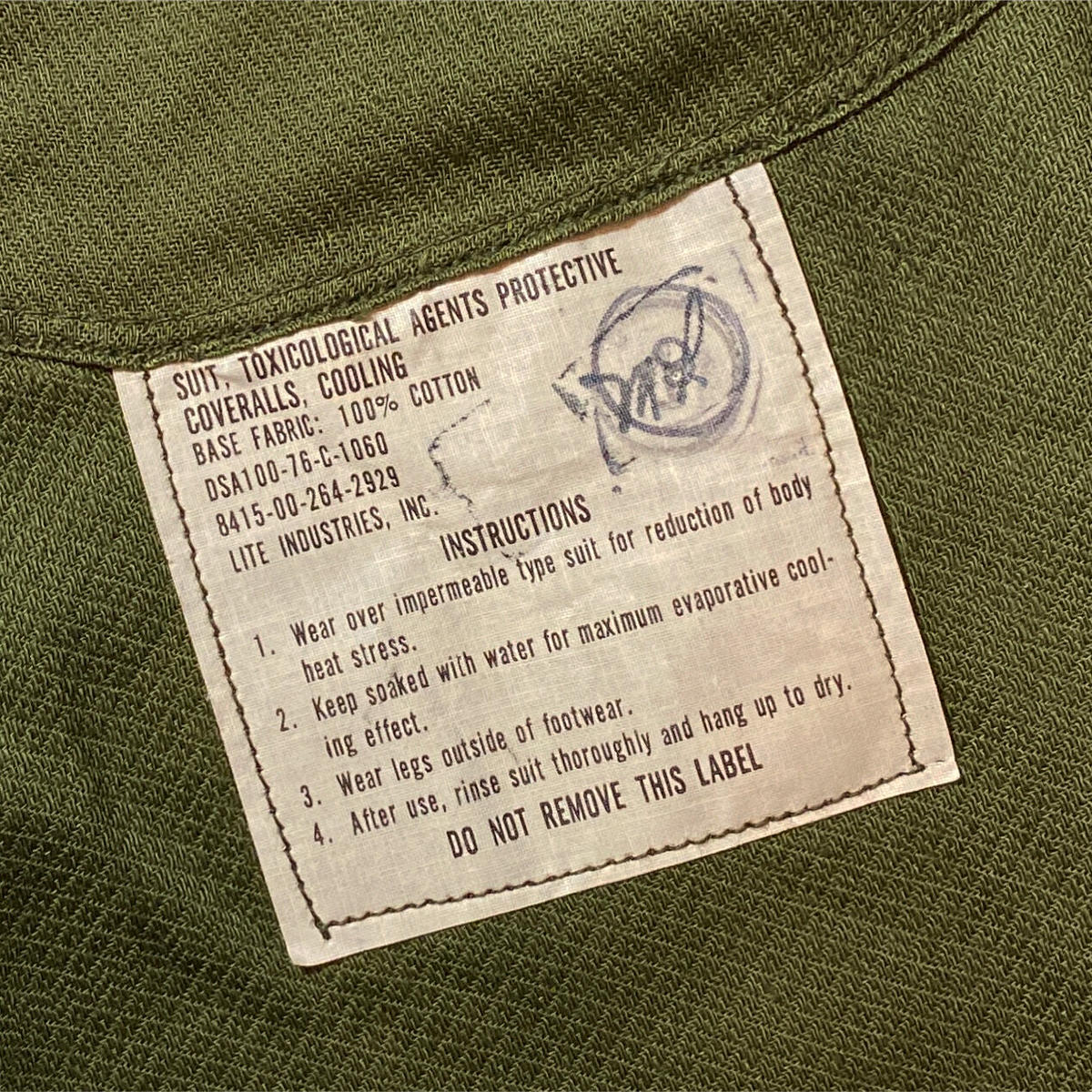 1970's US.Military TAP Suit Deadstock Unwave