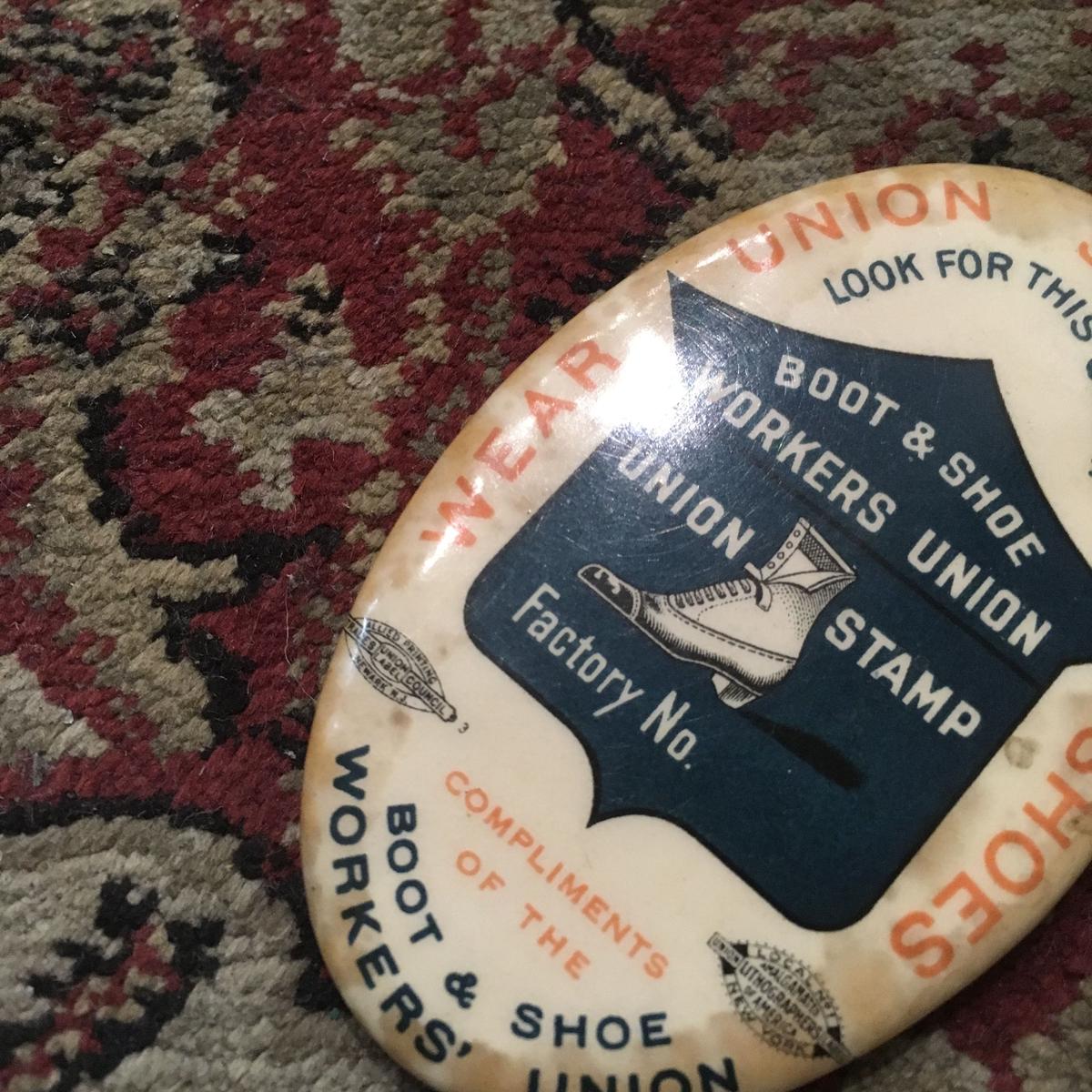 1910's〜 BOOT&SHOE WORKERS UNION Hand Mirror U...