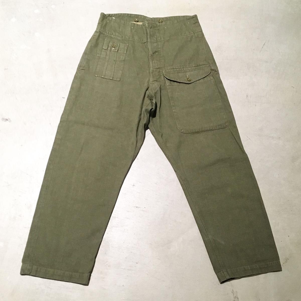 1950's British Army Green Denim Trousers | Unwave