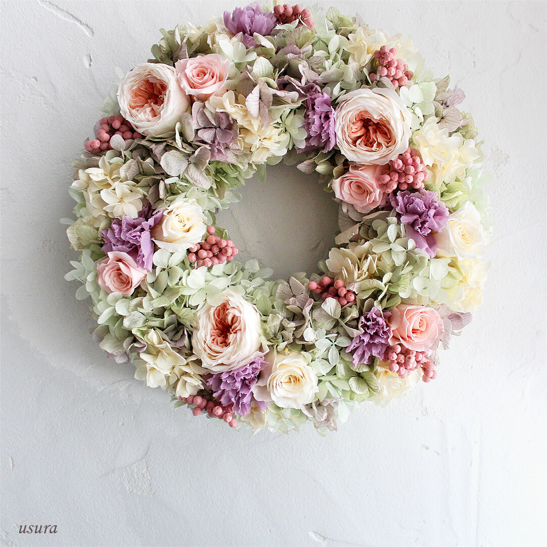 ラフィネ Raffine プリザーブドフラワーリース フラワーギフト ゆすら