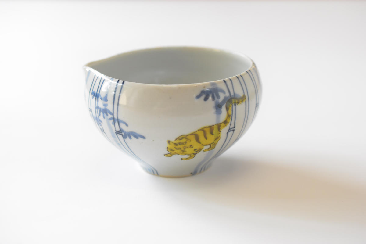 工房あめつち 色絵 蓋付酒器
