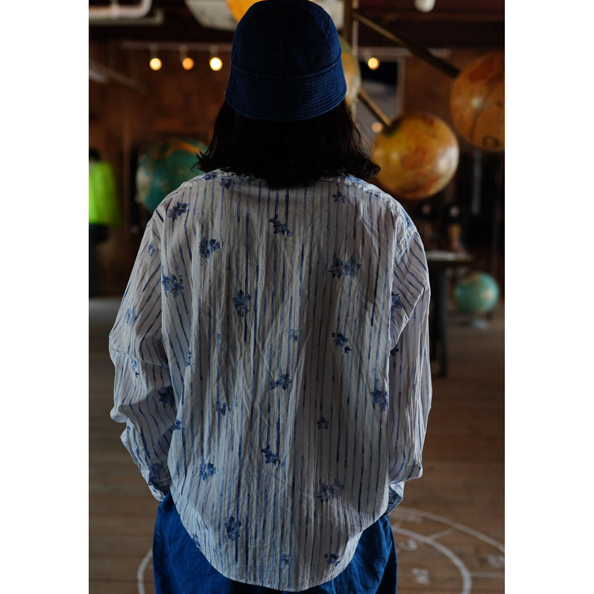 PORTER CLASSIC, ROLL UP 水彩 STRIPE SHIRT