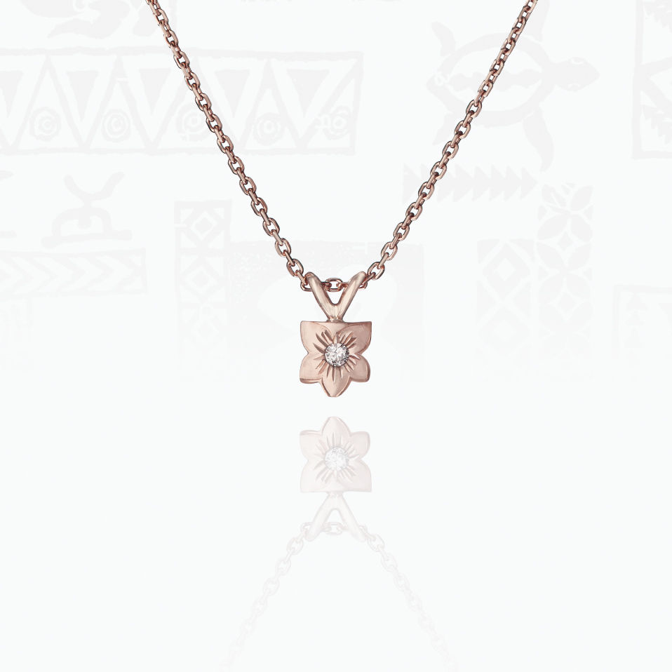 ワイレア ピンクゴールド ハワイアンジュエリー 14K ネックレス